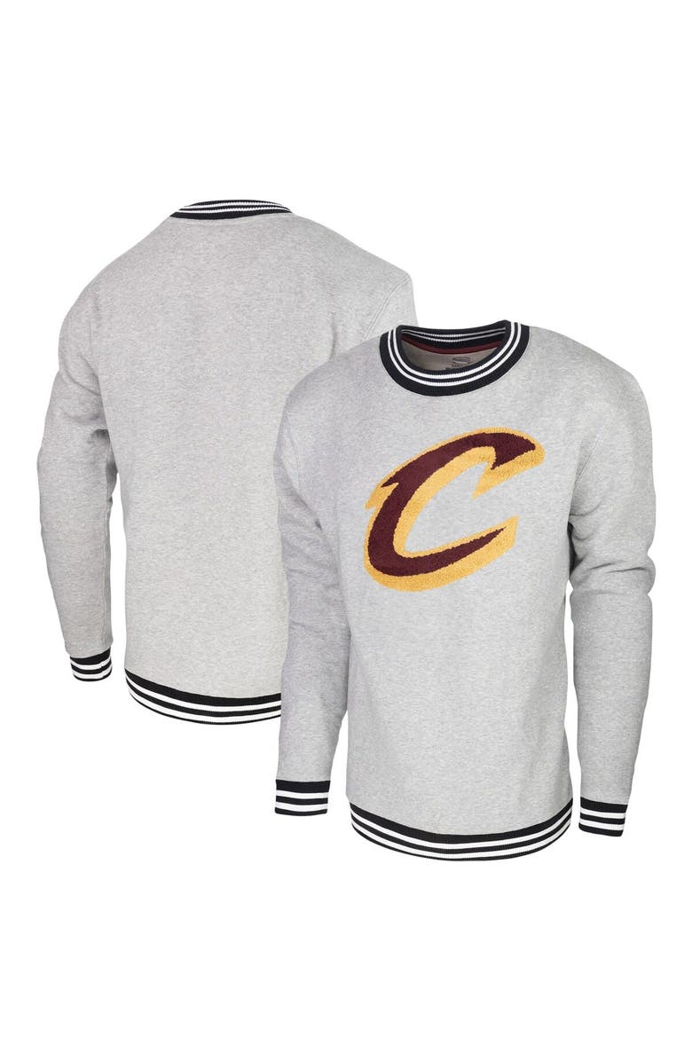Stadium Essentials Men's Stadium Essentials Heather Gray Cleveland Cavaliers Club Level Pullover Sweatshirt, Alternate, color, Heather Gray