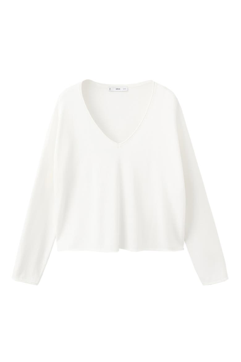 V-Neck Sweater, Main, color, WHITE