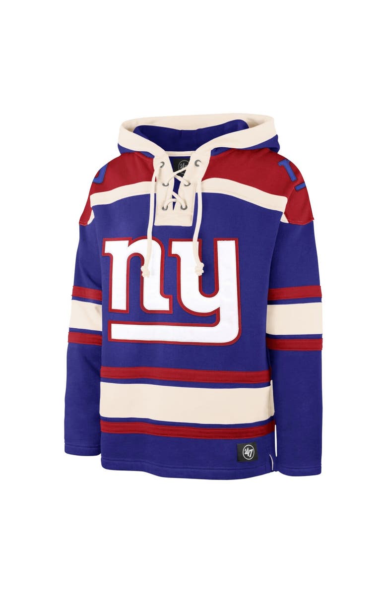 '47 Men's '47 Royal New York Giants Big & Tall Superior Lacer Pullover Hoodie, Alternate, color, 