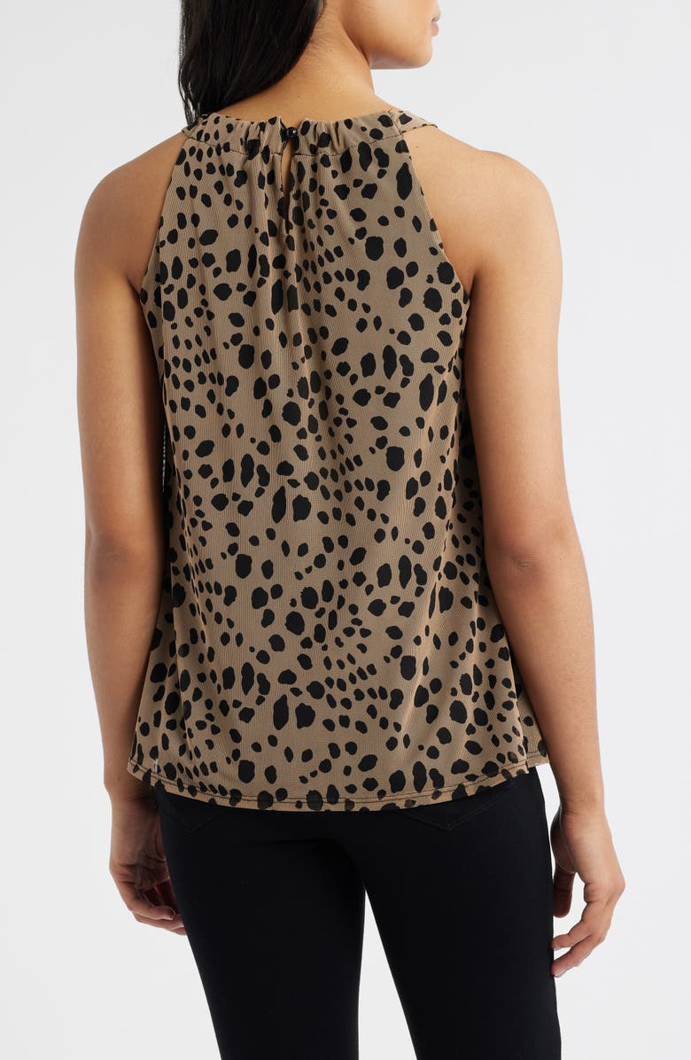 Loveappella Halter Top, Alternate, color, Camel/ Black
