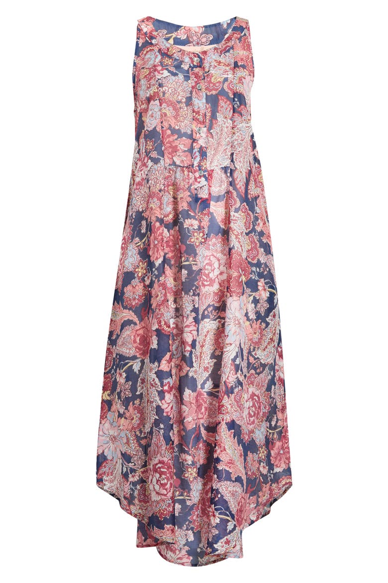 Ella Cotton & Silk Nightgown, Alternate, color, BLUE INDIGO