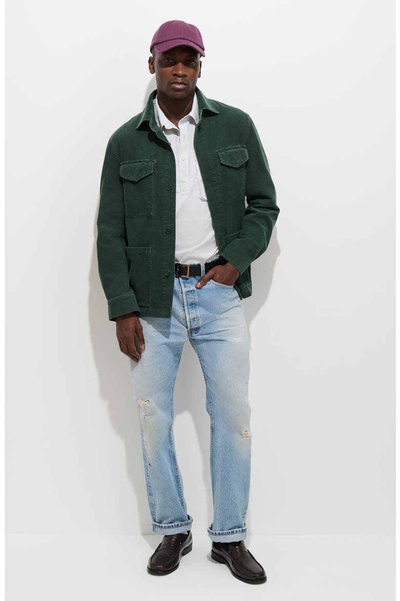 Garment Dyed Corduroy Work Jacket, Alternate, color, EVERGREEN