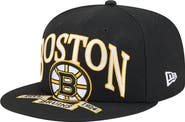 New Era Men's New Era Black Boston Bruins Oversized Vintage Arch 59Fifty Fitted Hat