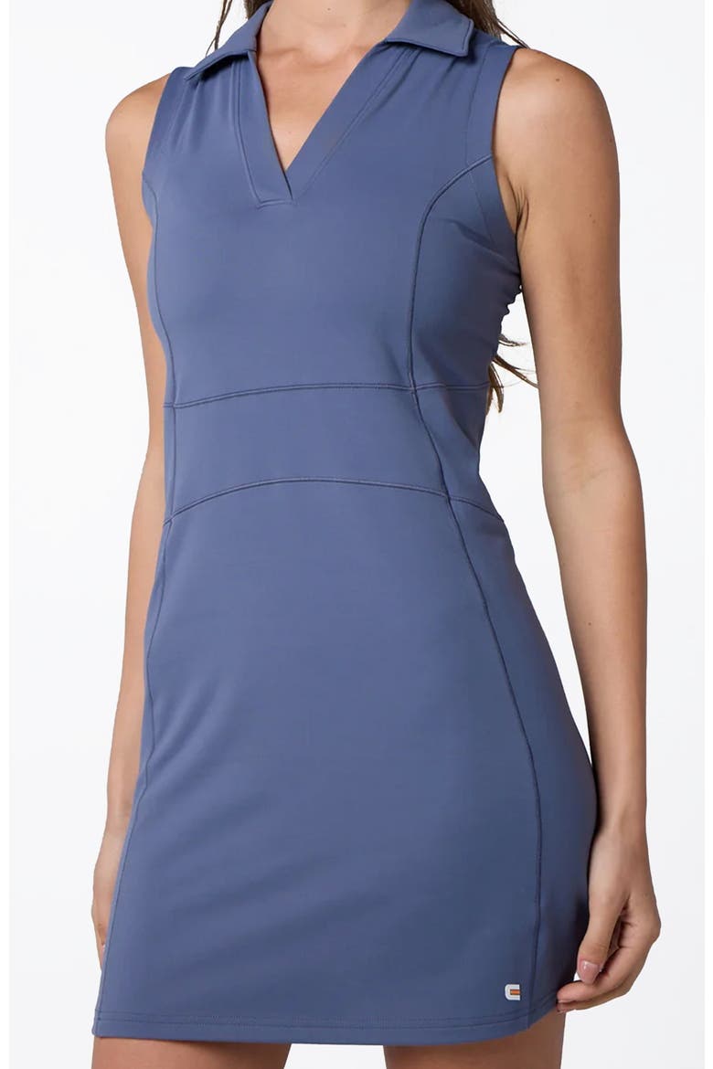 Women's Cross-Sport Sleeveless Polo Dress, Alternate, color, In Bounds Blue