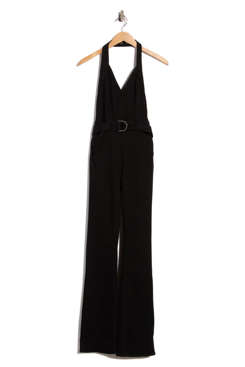 Manhattan Halter Jumpsuit, Main, color, BLACK SHADOW