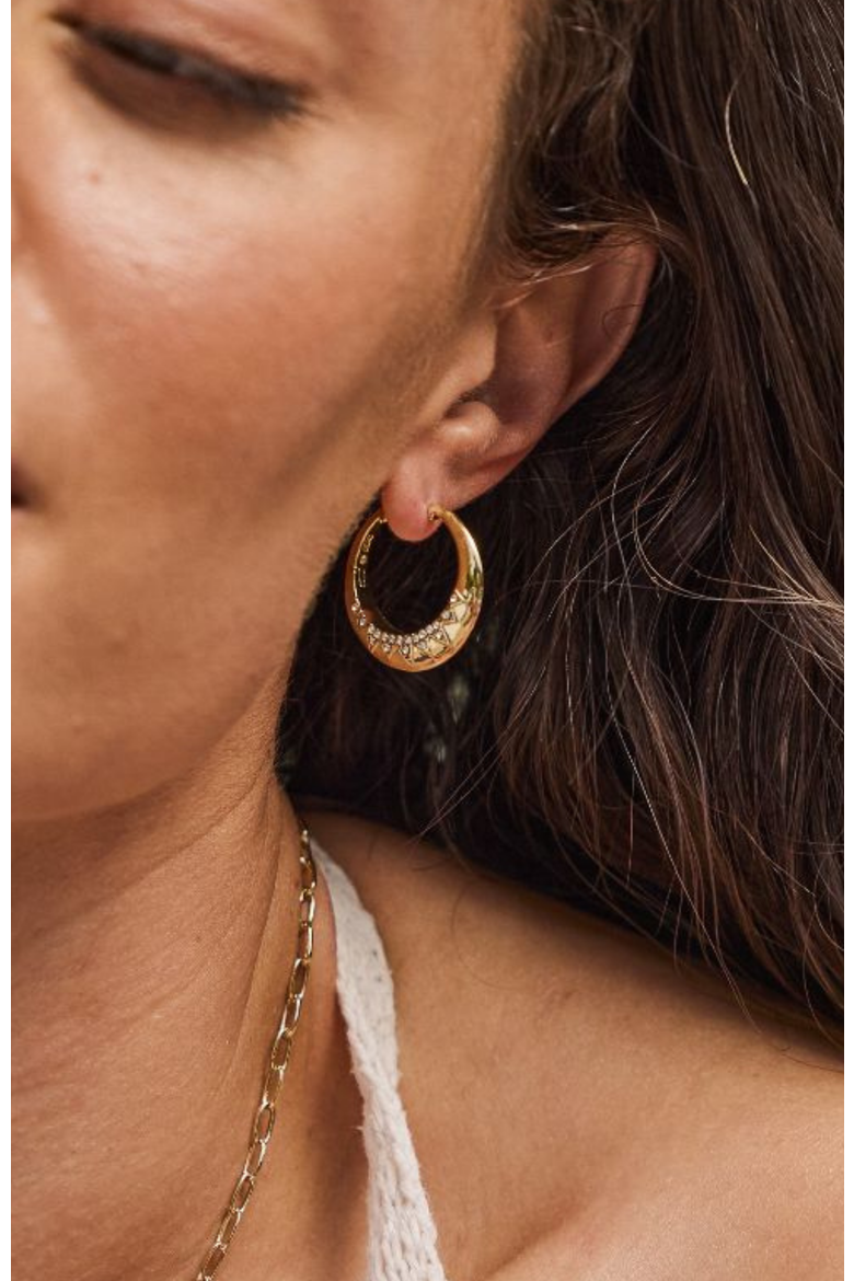 Sol Hoop Earrings, Alternate, color, Gold