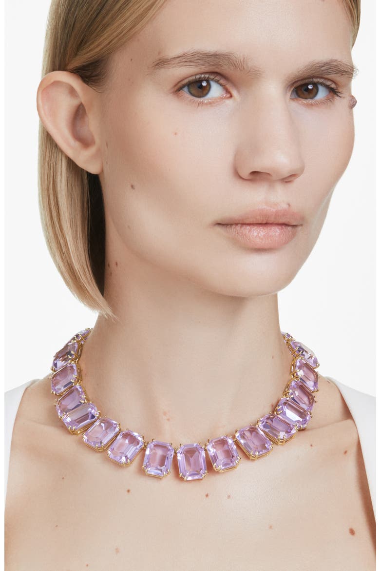 Millenia Crystal Collar Necklace, Alternate, color, PURPLE