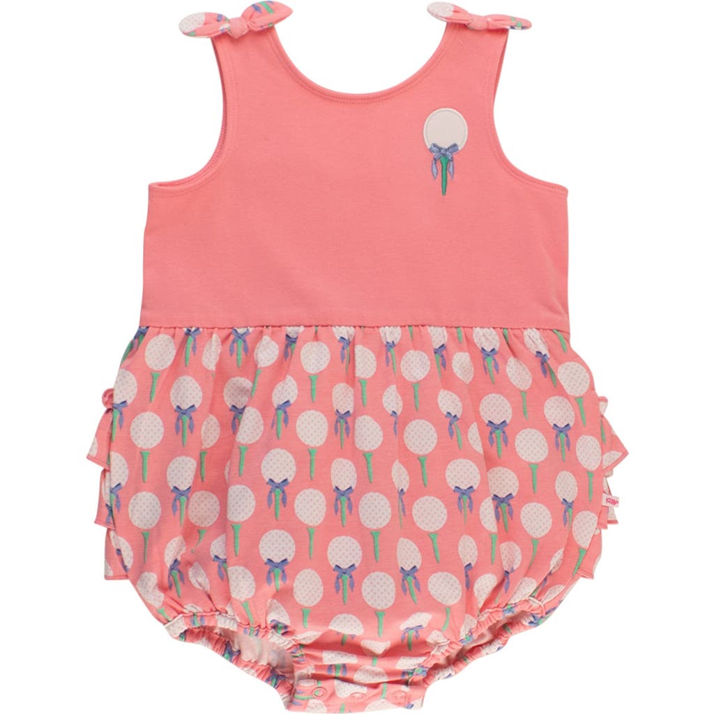 Rufflebutts Baby/toddler Knit Tie Shoulder Bubble Romper In Multi
