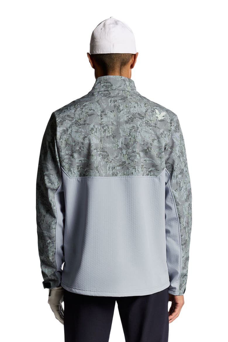 Golf Printed Half Zip Windjammer Jacket, Alternate, color, True Iron/ Jet Black
