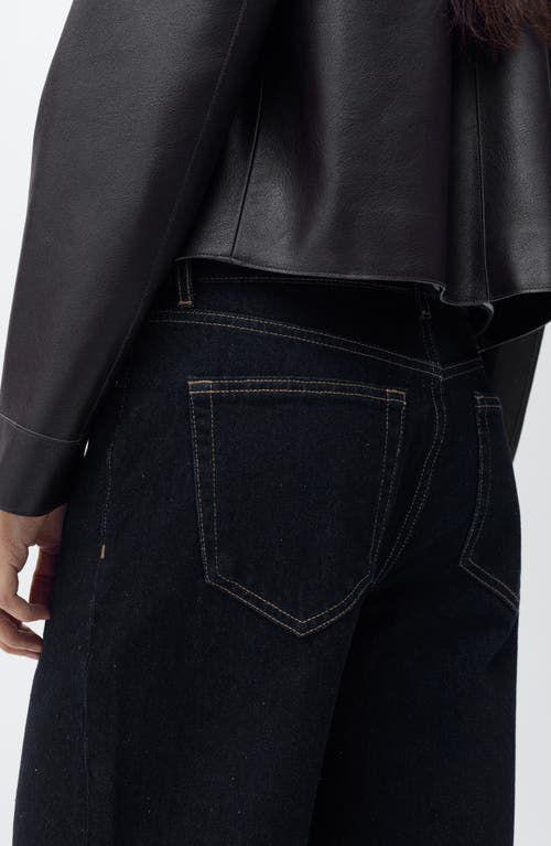 Mango Seamed Crop Wide Leg Jeans