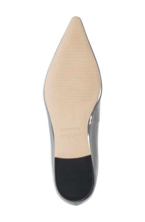 Marc Fisher Ltd Trella Mary Jane Pointed Toe Flat In Silver