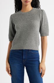 Madewell Puff Sleeve Textured Sweater
