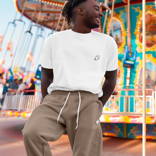 Dalix Mens Ghost Fleece Jogger Sweatpants In Tan