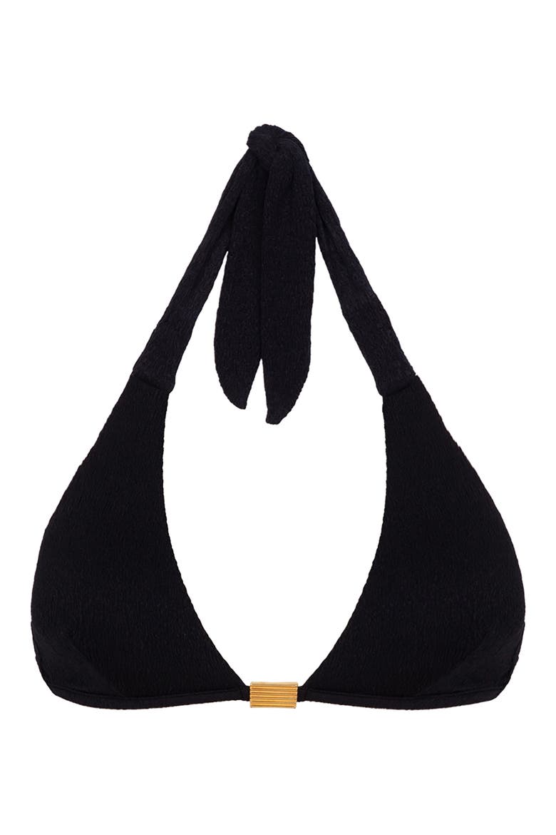 Tammy Mila Halter Bikini Top, Alternate, color, BLACK