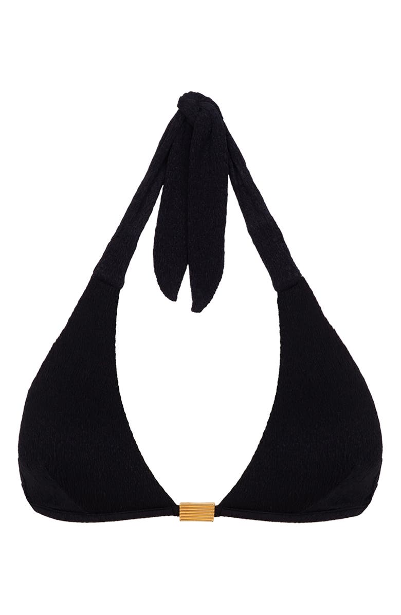 ViX Paula Hermanny Tammy Mila Halter Bikini Top, Main, color, Black