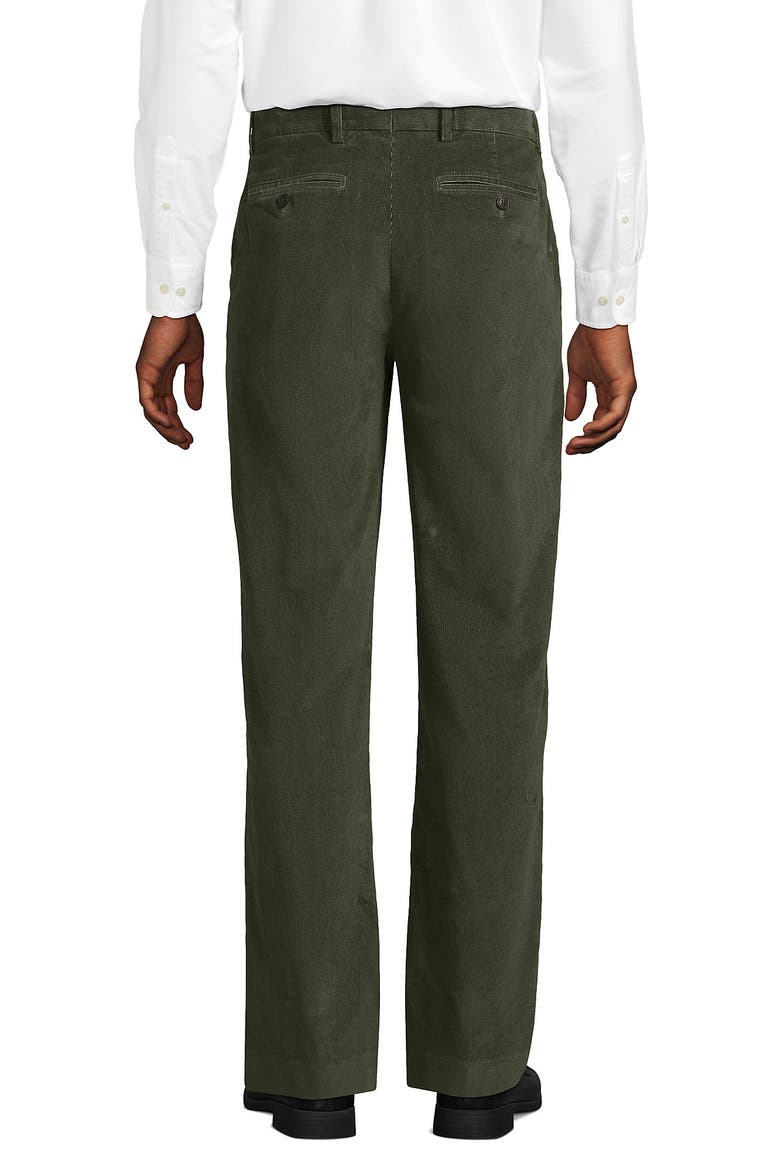 Corduroy Comfort Waist Classic Fit Pleated Front Pant, Alternate, color, Forest Moss