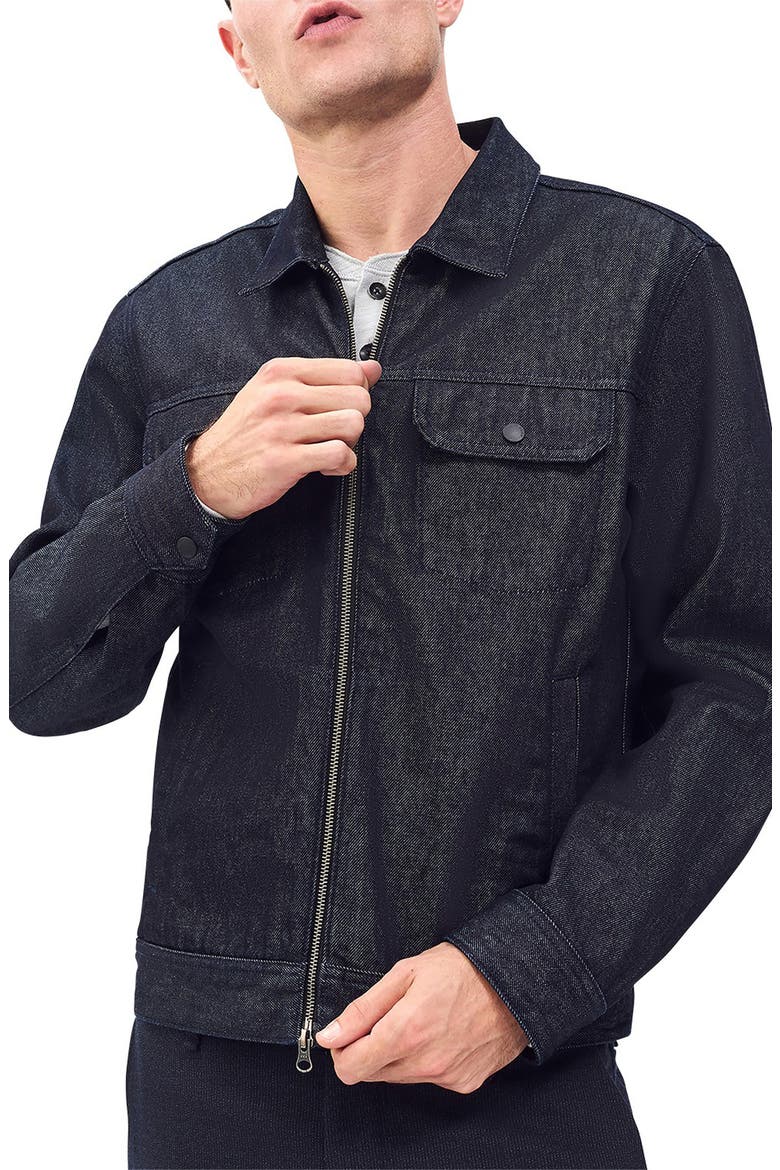 Beau Denim Trucker Jacket, Alternate, color, RESIN RINSE
