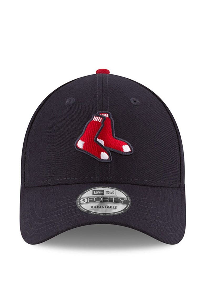 Men's New Era Navy Boston Red Sox League Logo 9FORTY Adjustable Hat, Alternate, color, Navy