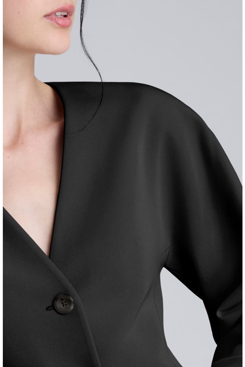 V-Neck Blazer, Alternate, color, BLACK