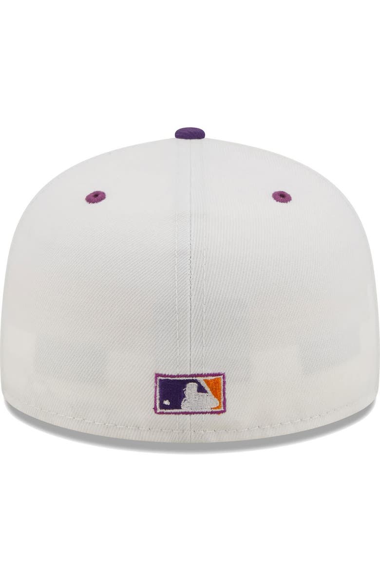 New Era Men's New Era White/Purple Oakland Athletics 30th Season Grape Lolli 59FIFTY Fitted Hat, Alternate, color, White