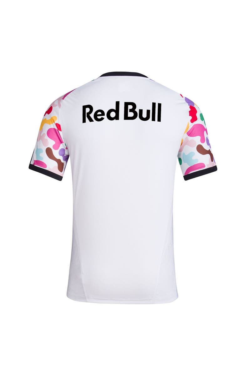adidas Men's adidas White New York Red Bulls 2023 Pride Pre-Match Top, Alternate, color,