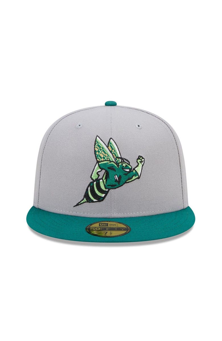 New Era Men's New Era Gray/Green Augusta GreenJackets Marvel x Minor League 59FIFTY Fitted Hat, Alternate, color, Gray