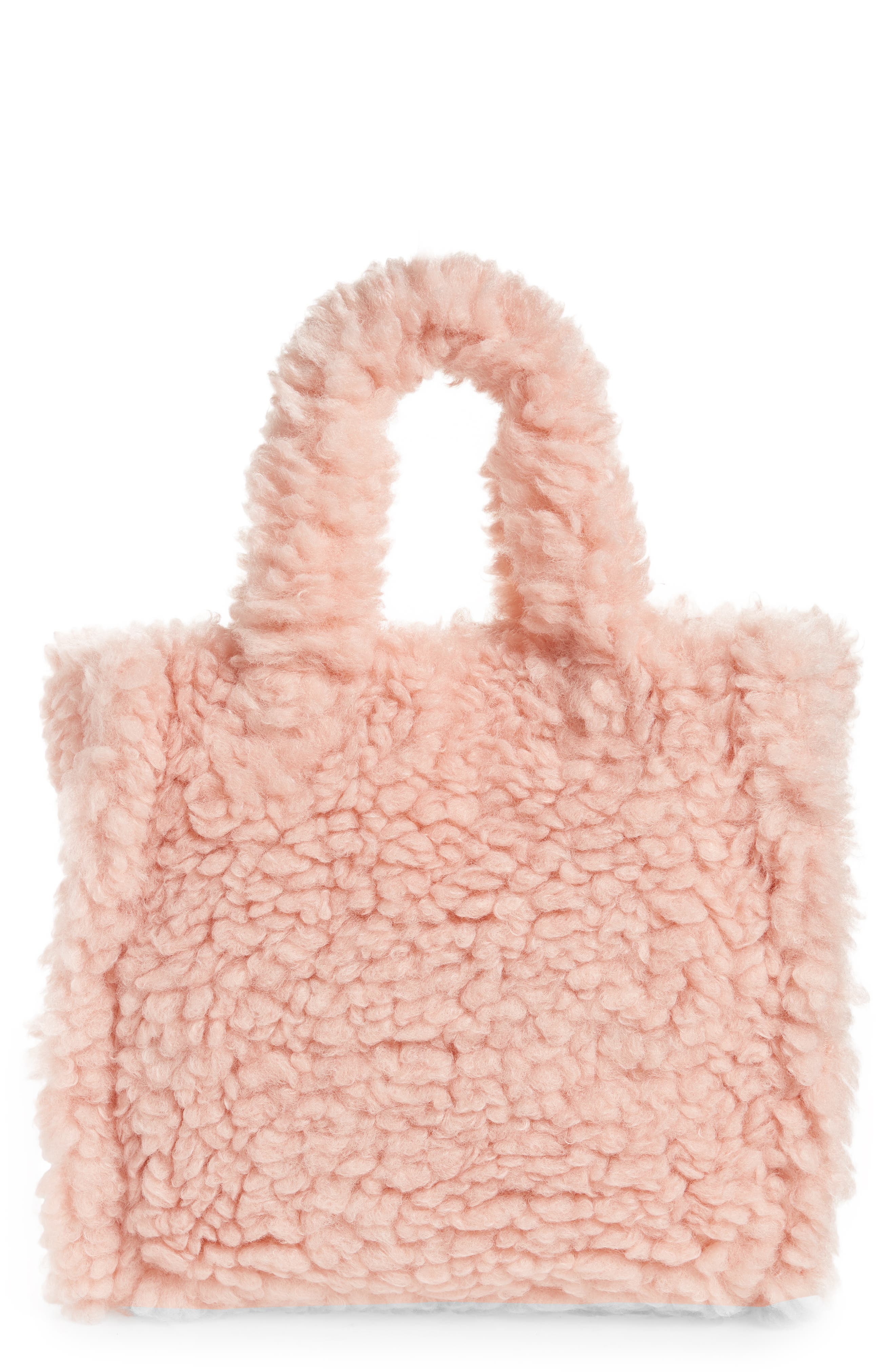 Stand Studio Medium Lolita Faux Sherling Tote, Main, color, 