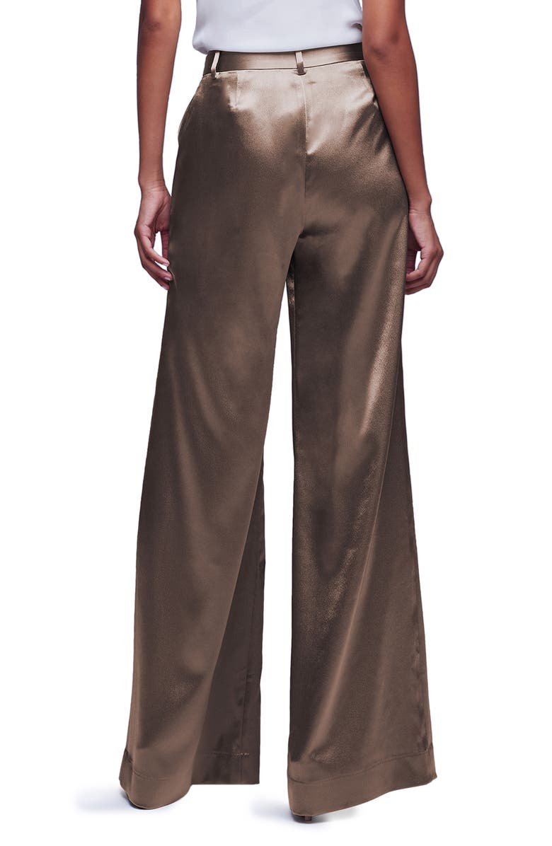 L'AGENCE Gavin Wide Leg Satin Pants, Alternate, color, 