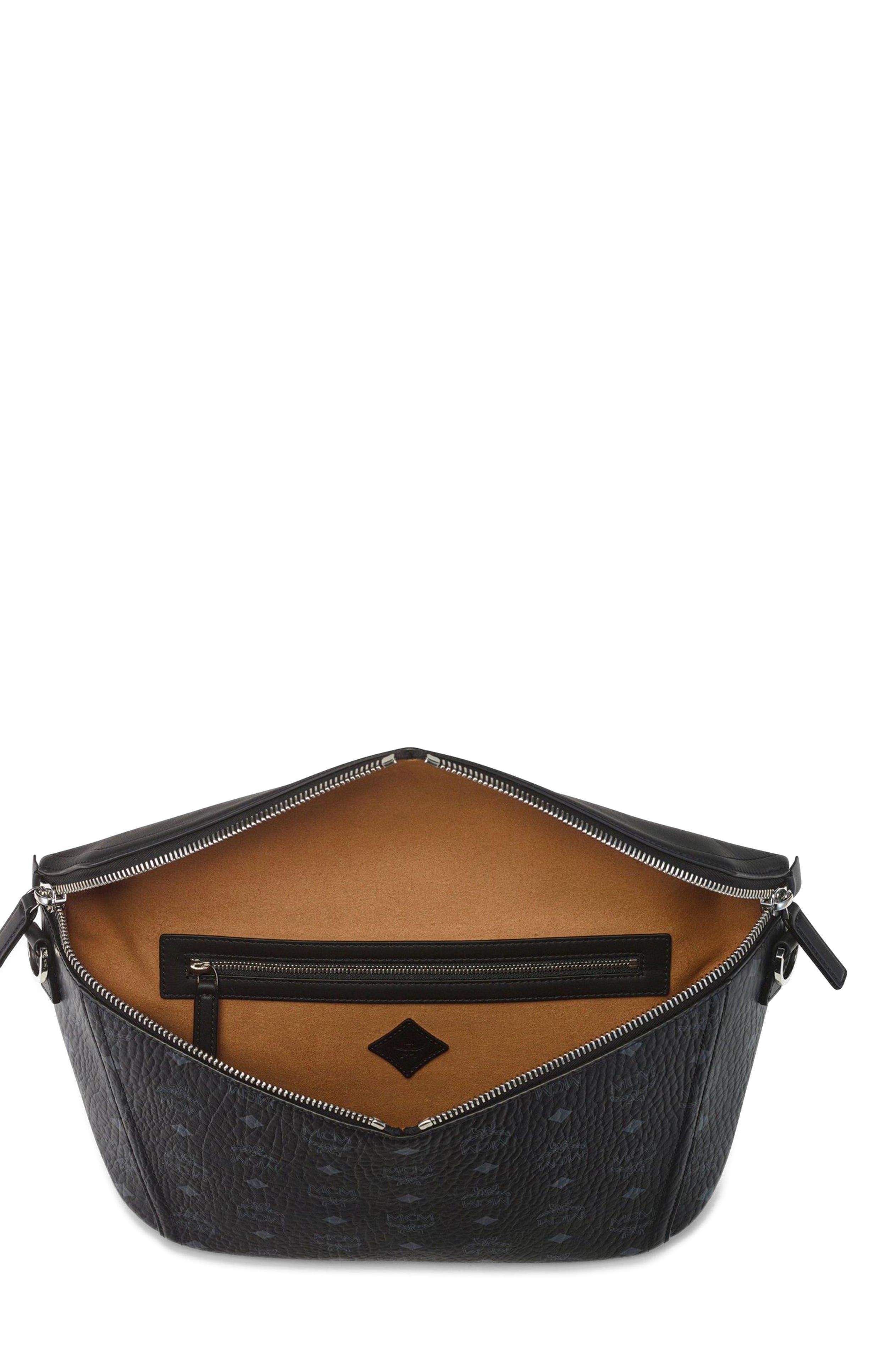 MCM Medium Diamant 3D Crossbody in Visetos Leather Mix, Alternate, color, Bk