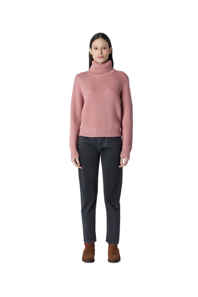 Leona High Neck Wool Sweater, Alternate, color, Pink