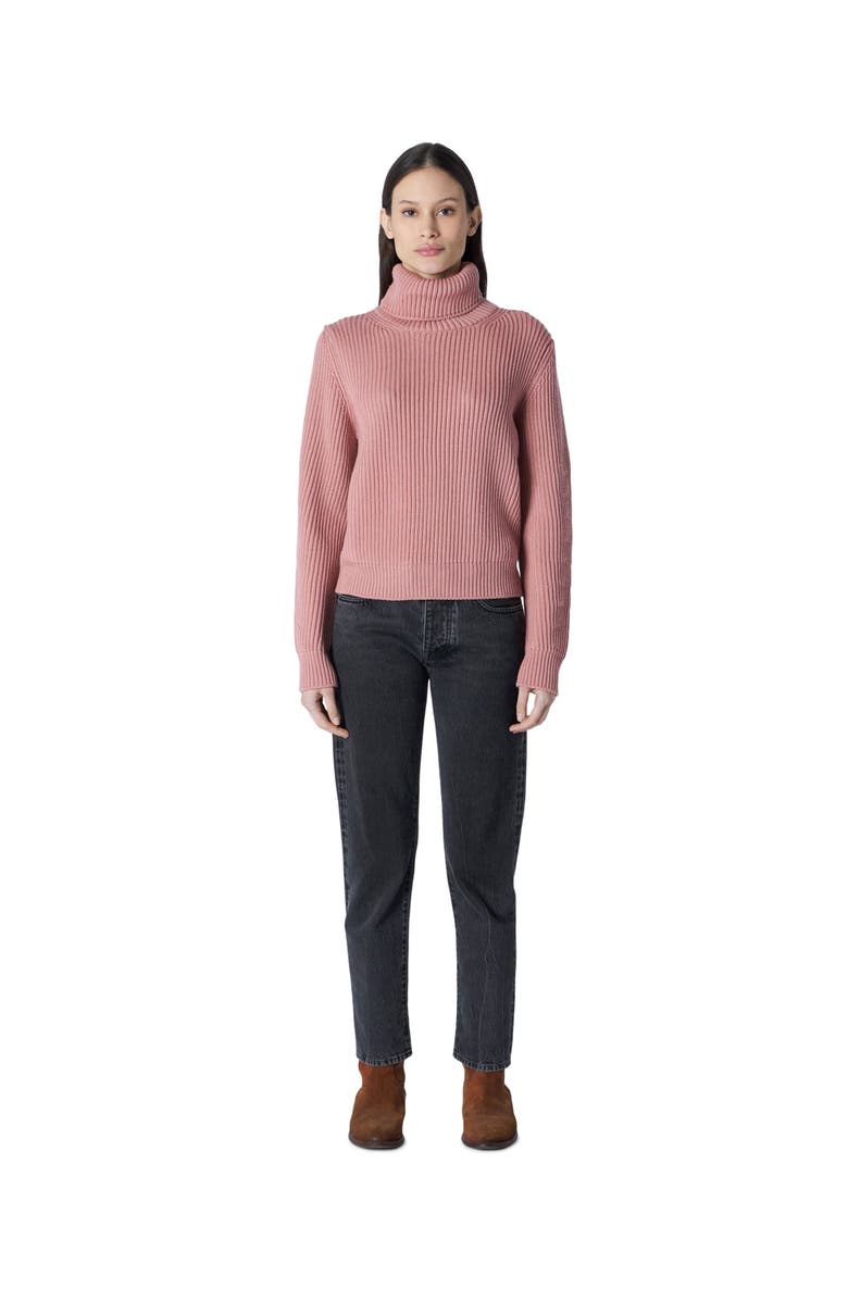 Fortela Leona High Neck Wool Sweater, Alternate, color, Pink