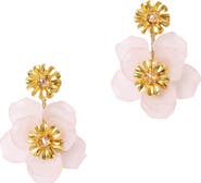Deepa Gurnani Yuka Flower Drop Earrings