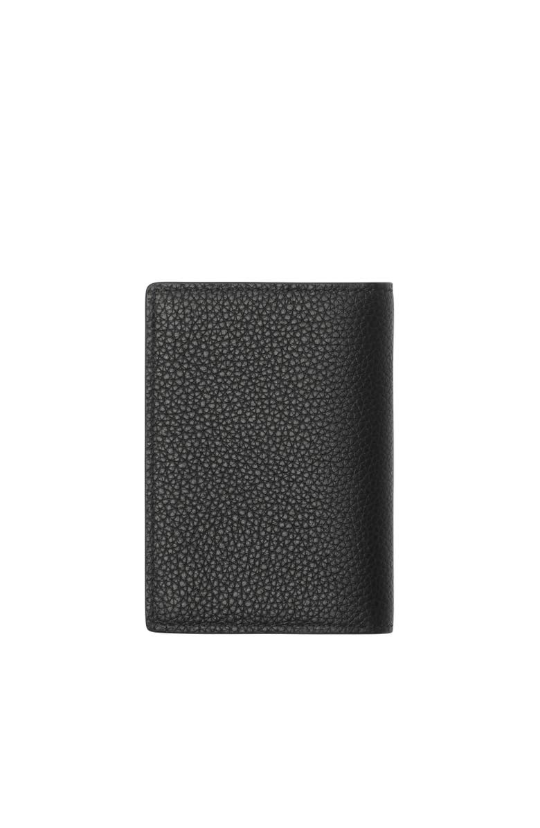 Burberry Knight Stamp Bifold Card Case, Alternate, color, Black