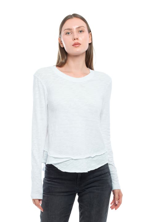 Long Sleeve Mock Layer Tee