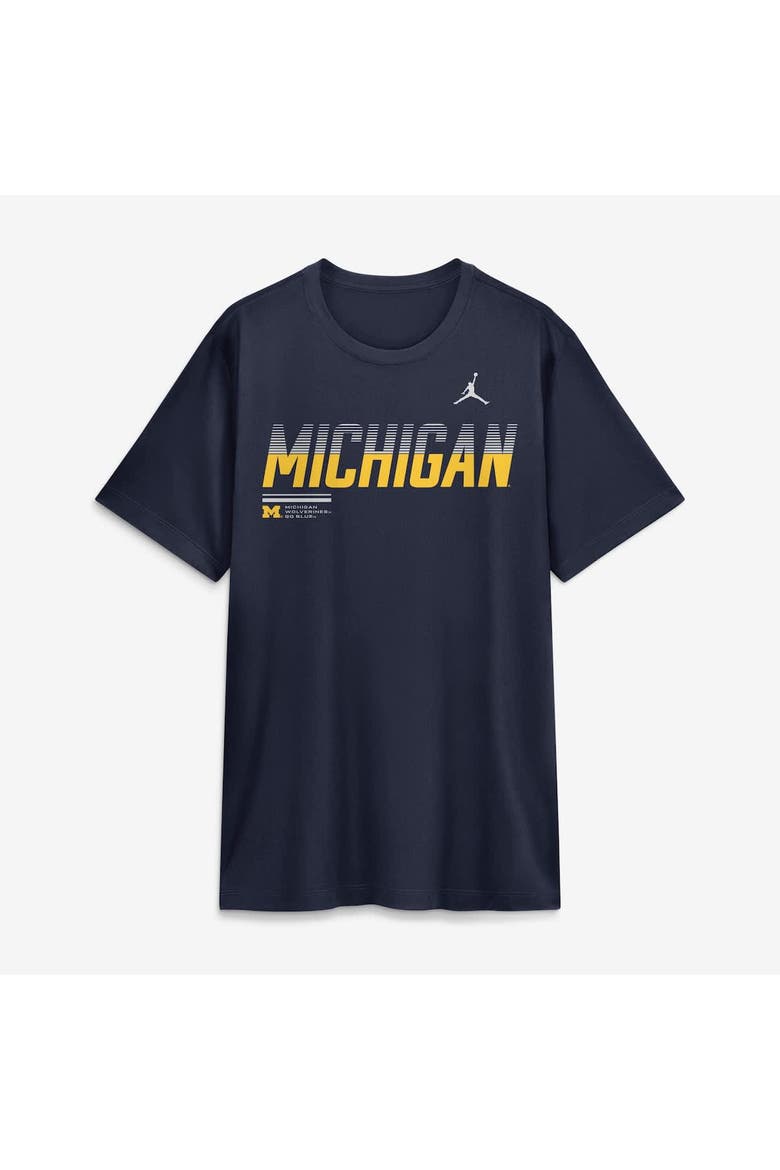 Men's Jordan Brand Navy Michigan Wolverines Sideline Legend Dri-FIT T-Shirt, Alternate, color, Navy