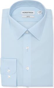 Nordstrom Non-Iron Trim Fit Solid Cotton Dress Shirt