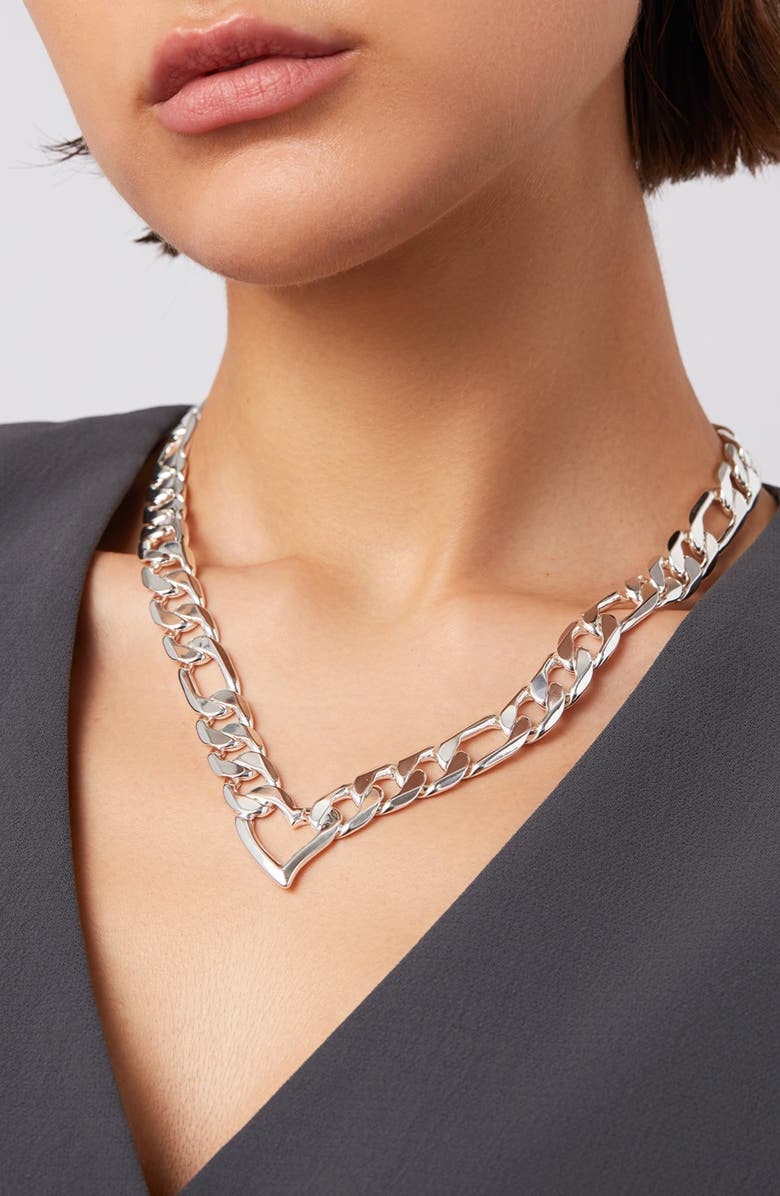 Jenny Bird Vera Chain Necklace, Alternate, color, High Polish Silver