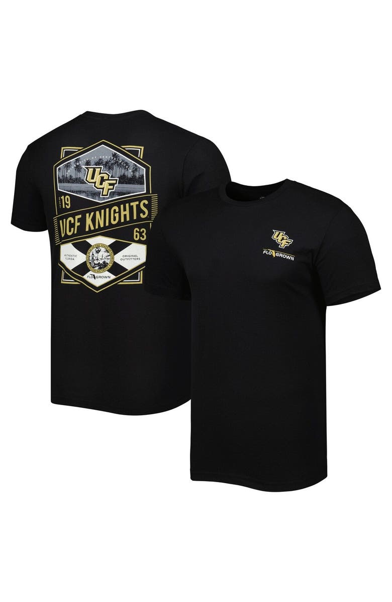 FLOGROWN Men's Black UCF Knights Double Diamond Crest T-Shirt, Main, color, 