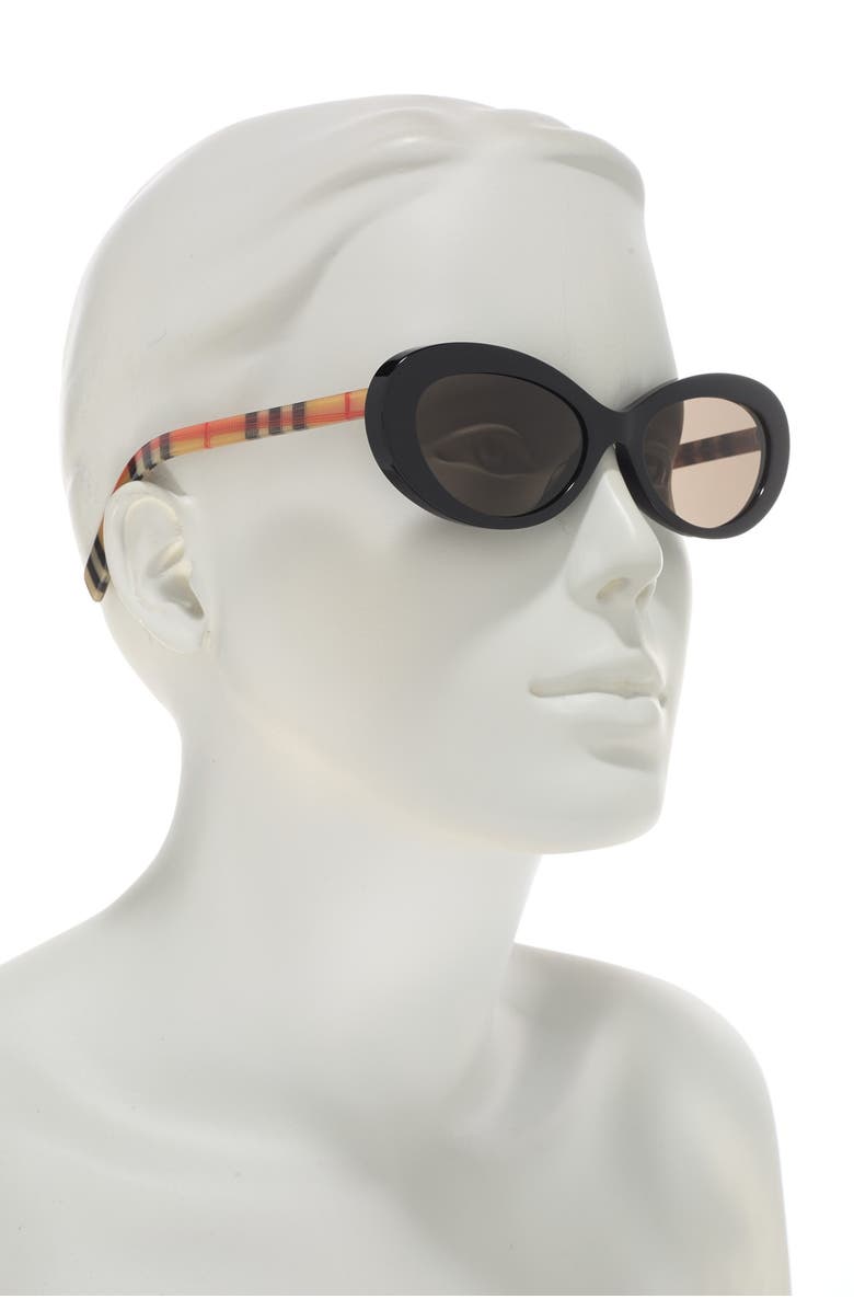 Burberry 54mm Oval Sunglasses, Alternate, color,