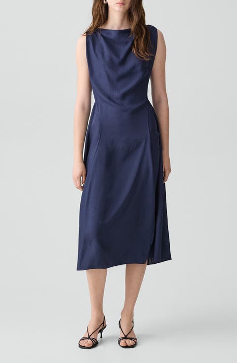 Boat Neck Midi Dress
