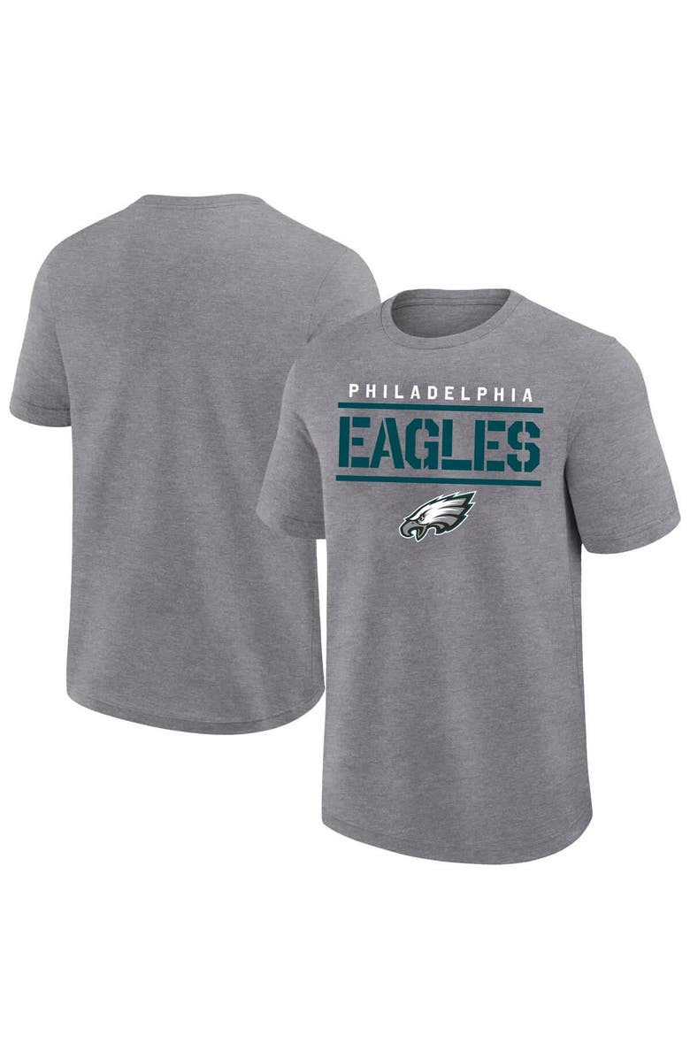 FANATICS Men's Fanatics Heather Gray Philadelphia Eagles Big & Tall Top Notch T-Shirt, Main, color, Heather Gray