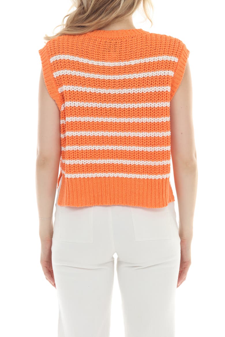 Stripe Sleeveless Knit Top, Alternate, color, ORANGE