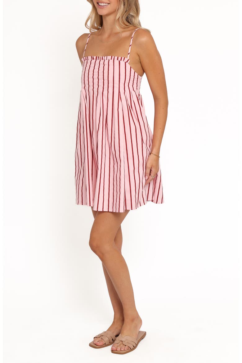 Cole Striped Minidress, Alternate, color, PINK STRIPE