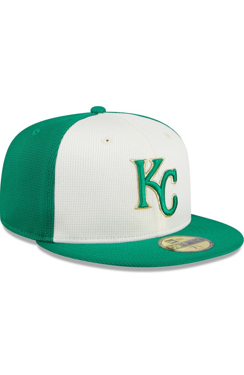 New Era Men's New Era White/Green Kansas City Royals 2024 St. Patrick's Day 59FIFTY Fitted Hat, Alternate, color, 