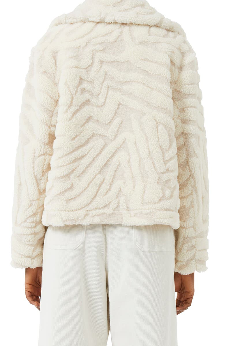 French Connection Bobby Water Repellent Faux Fur Crop Jacket, Alternate, color, 