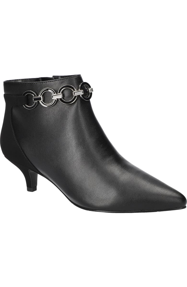 EASY STREET Jinx Pointed Toe Kitten Heel Bootie, Main, color, Black-Lamy