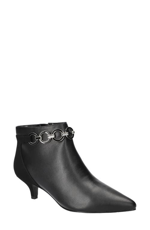 Easy Street Jinx Pointed Toe Kitten Heel Bootie In Black
