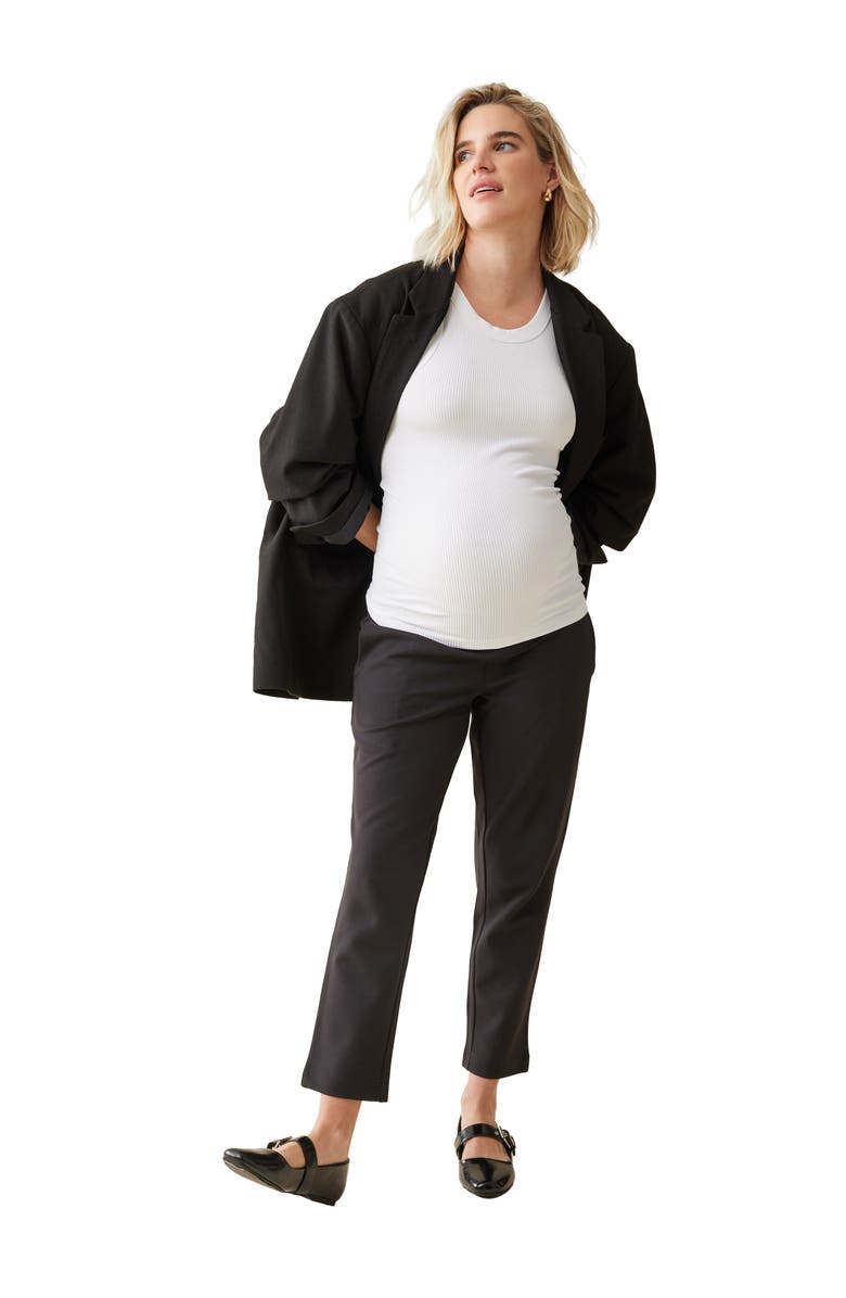 Ingrid & Isabel ESSENTIAL PONTE PANT, Alternate, color, Black