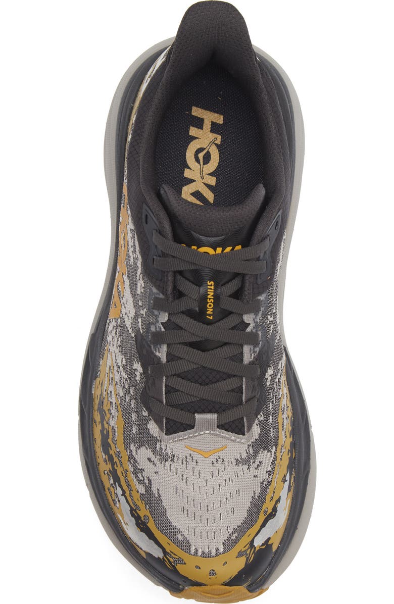 HOKA Stinson ATR 7 Trail Running Shoe, Alternate, color, Black / Cement