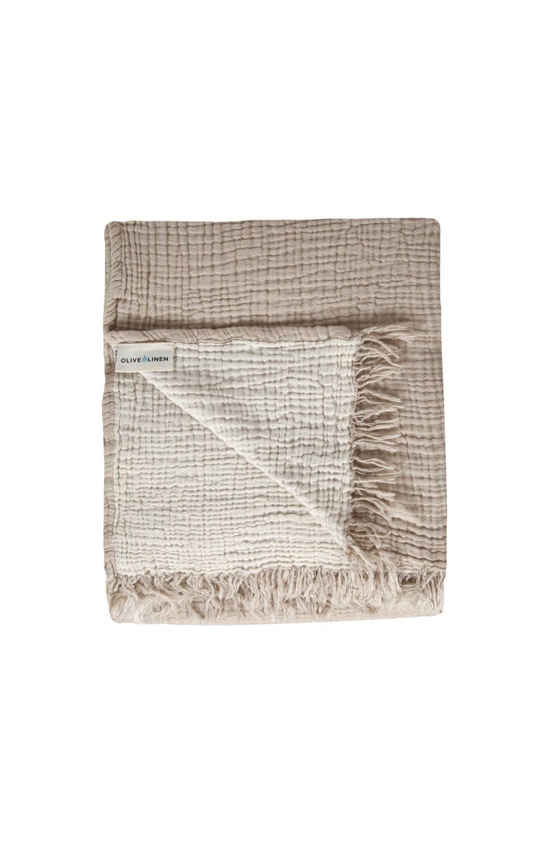 Olive & Linen Soho Supersoft Blanket, Main, color, 
